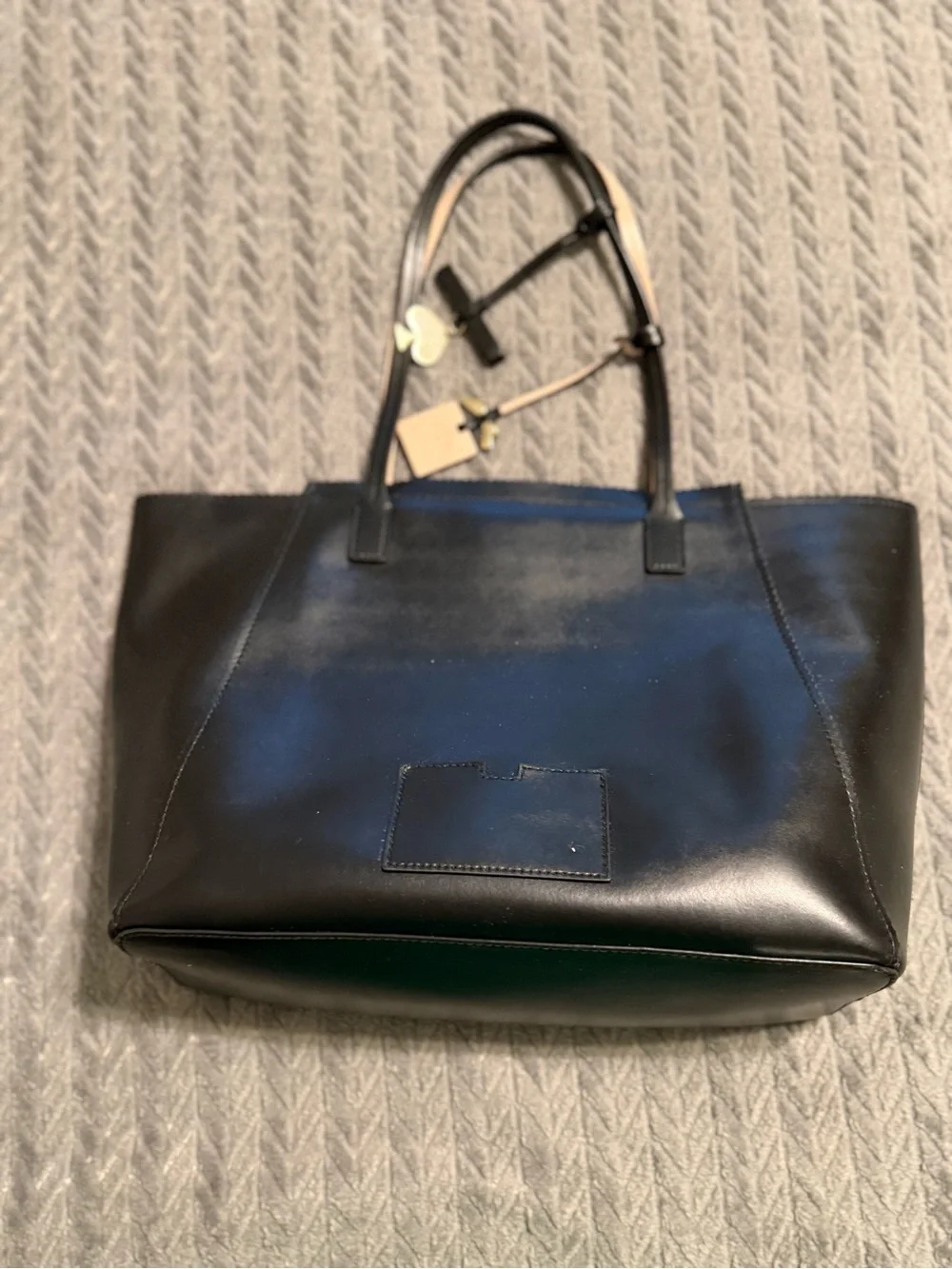 kate spade Black Leather Tote with Gold Logo Accent - Do it all tote!